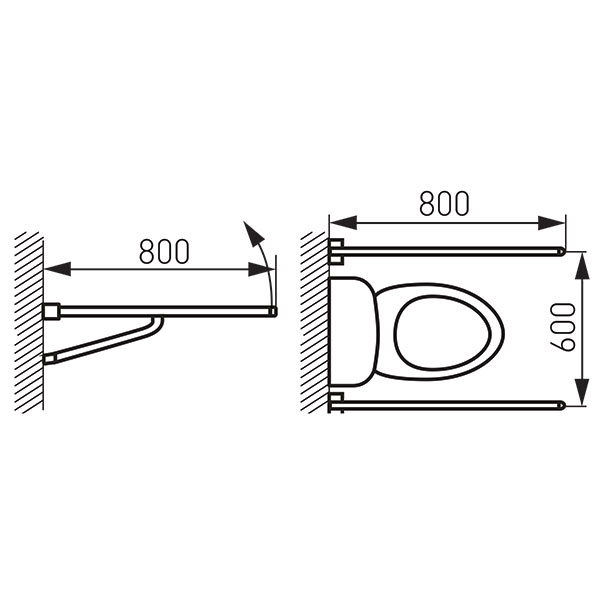 Metalia Help - sklopivi unigrip rukohvat 800mm