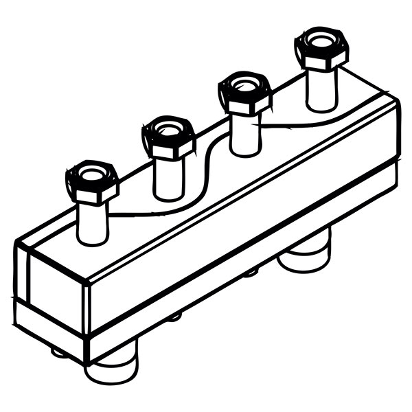 Hydraulic separator with manifold, insulation, mounting kit