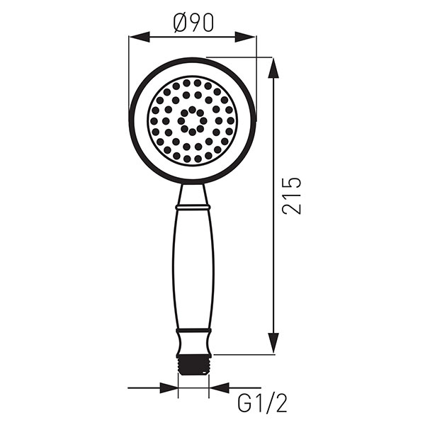 Retro - 1 function shower handle