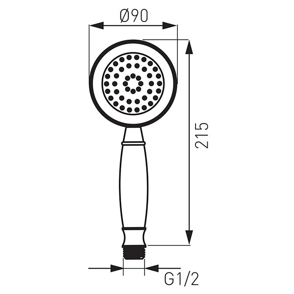 Retro - shower handle, chrome
