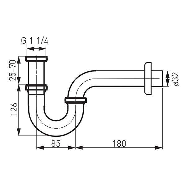 G5/4x32 mm "S" sifon