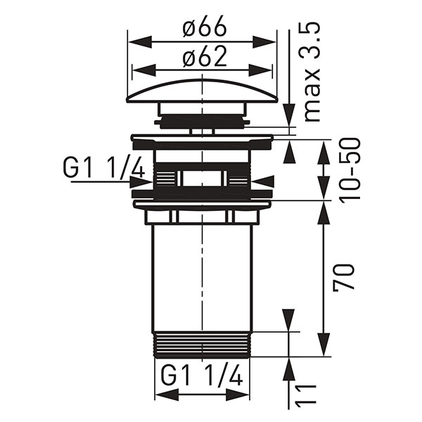 Rotondo lefolyószelep G5/4