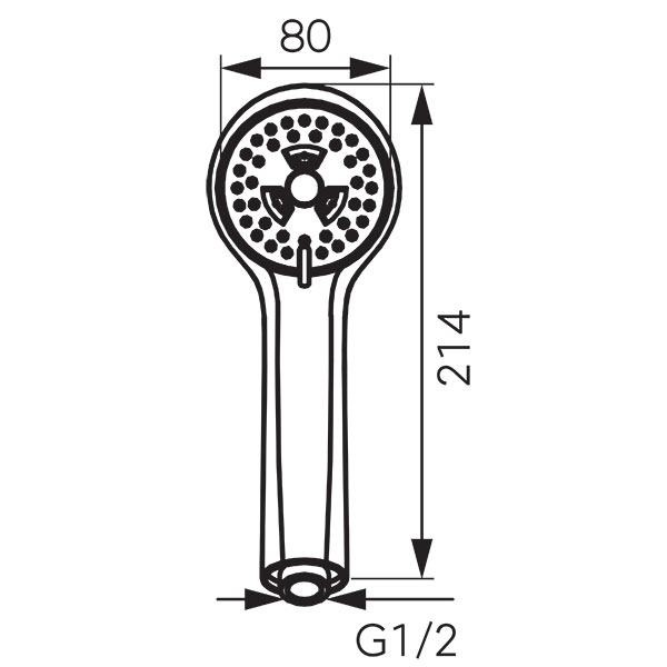 Sole - shower handle, chrome