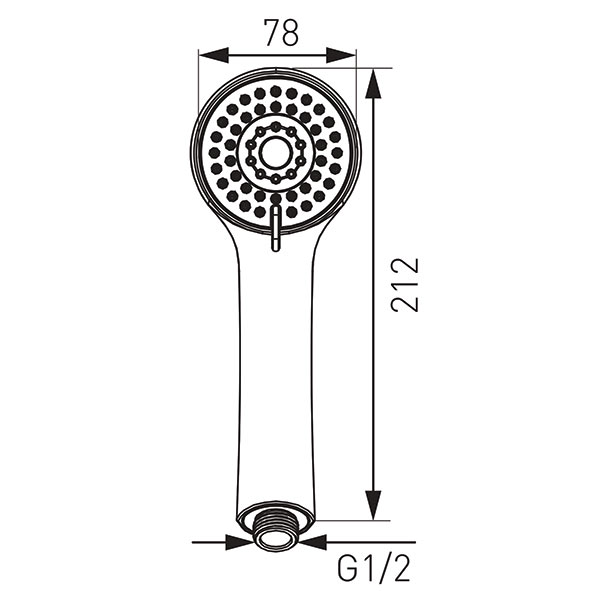 Casa - 3-functional shower handle