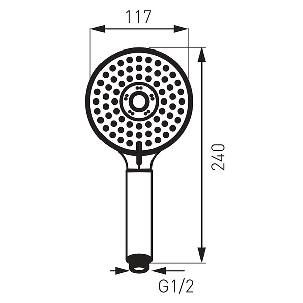 Mattino - shower handle, chrome
