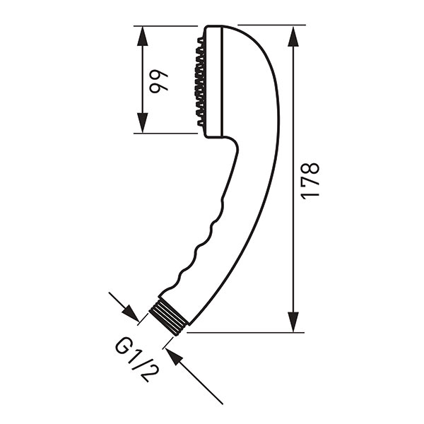 Milo - 1-function shower handle