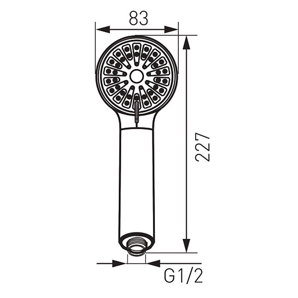 Cortessa - shower handle, chrome