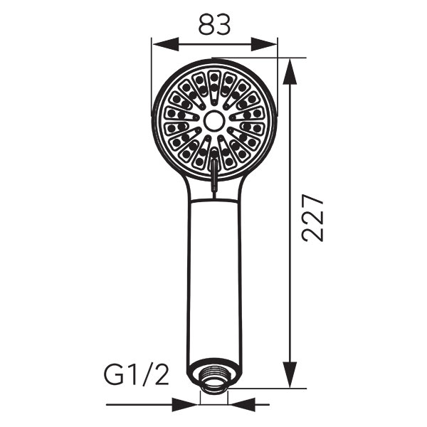 Cortessa - shower handle, black