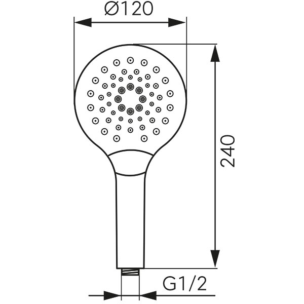 Mulo - shower handle, chrom