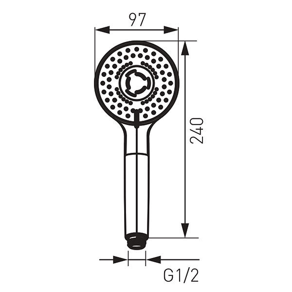 Cortina  - 3 functions shower handle