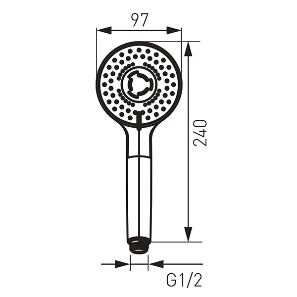 Cortina - shower handle, chrome