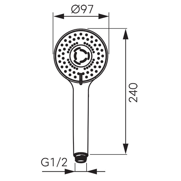 Cortina Black  - shower handle