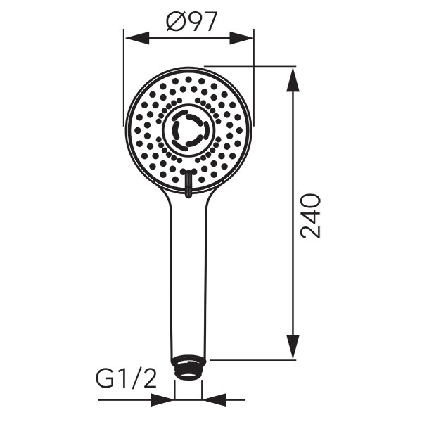 Cortina - shower handle, black