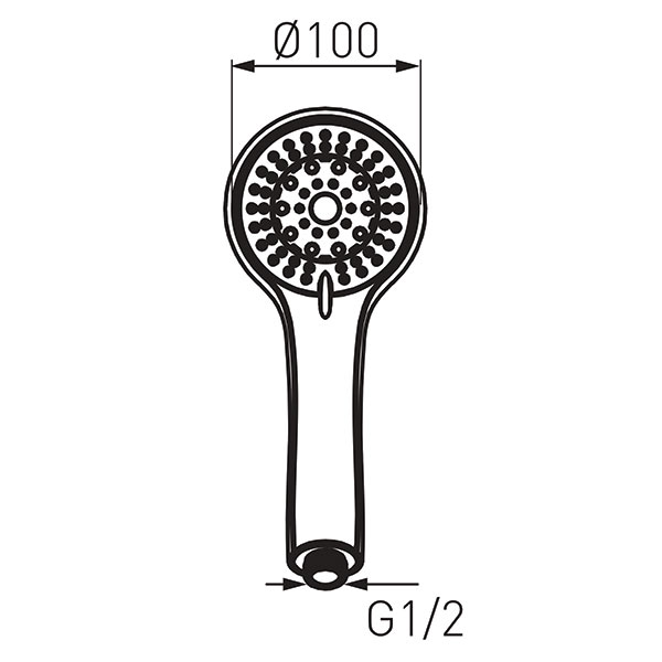 Sera - shower handle, chrome