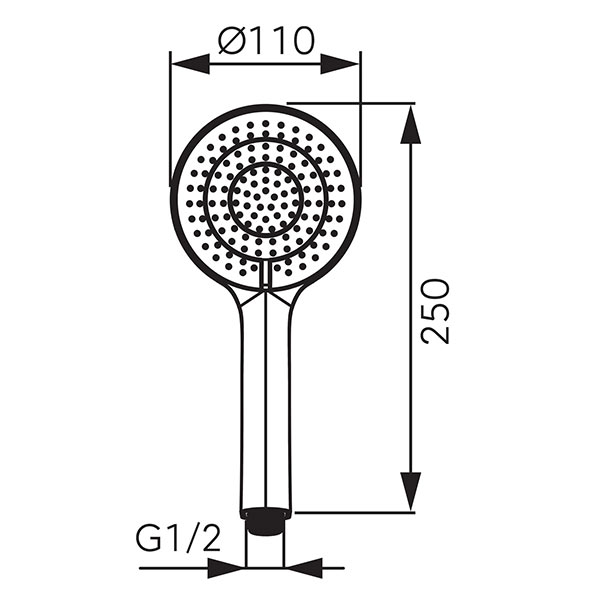 Nostris - hand shower, black