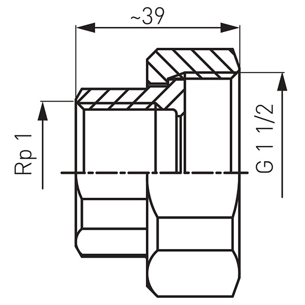 Poluholender za pumpe od lijevanog željeza 6/4"x1"