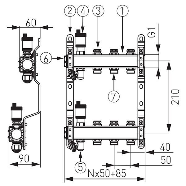 1” manifold