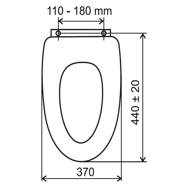 Capac WC alb, MDF