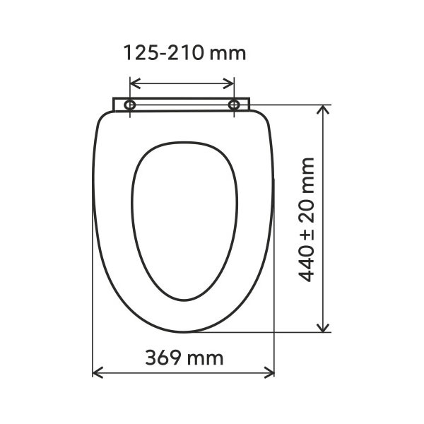 Toilet seat, black