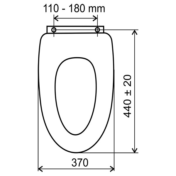 WC ülőke, fehér MDF fém-króm rögzítőelemek