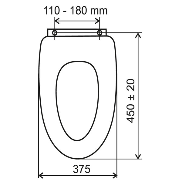 Capac WC alb, universal, duroplast