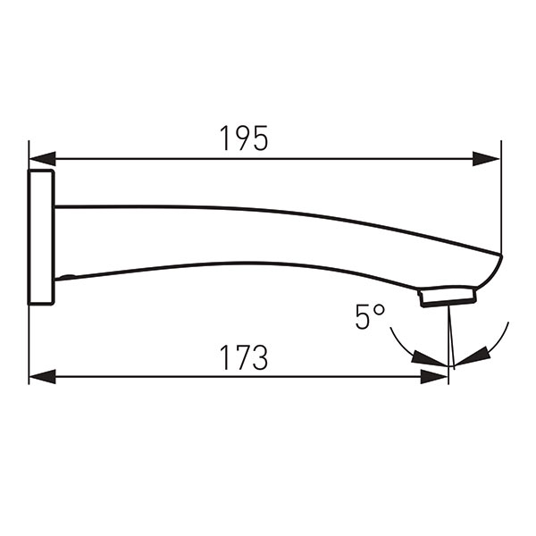 Flush-mounted bath spout