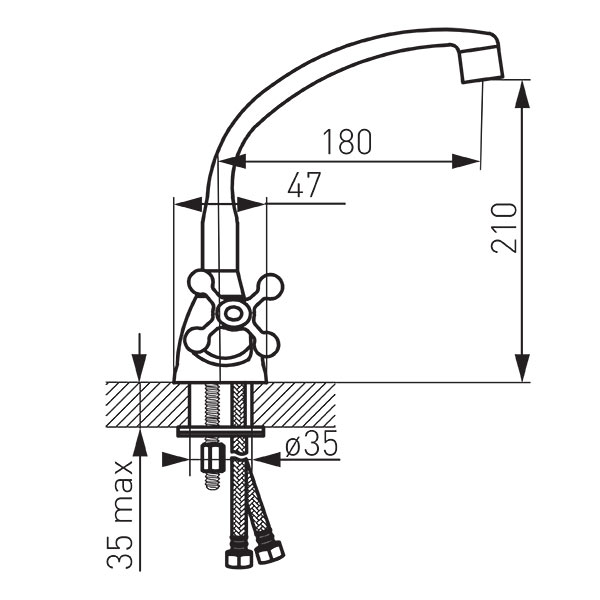 Retro New Standing sink mixer