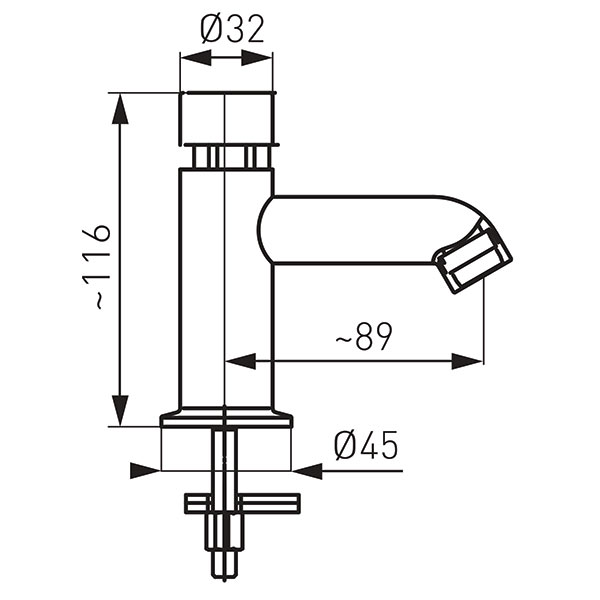 Presstige II automatic shut-off washbasin mixer with fl ow and temperature controllers