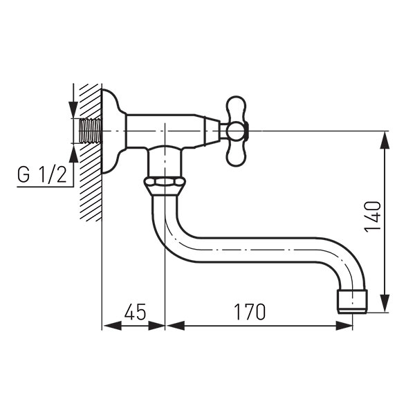 Retro - mješalica/ventil za vodu