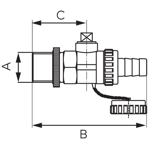 Drain ball valve