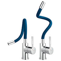 Zumba - Álló mosogató csaptelep flexibilis kifolyócsővel, klasszikus kék