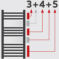 Bathroom heater - straight, chrome