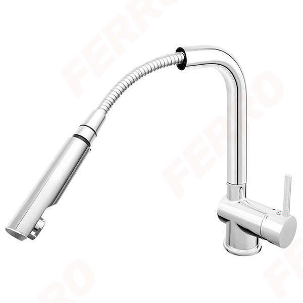 Toledo - standing sink mixer with pullout spray