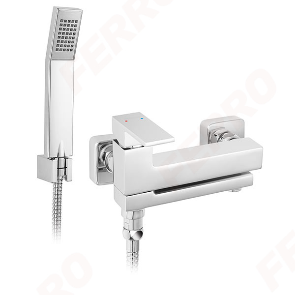 Zicco - Wall-mounted bath mixer with a switch in the spout