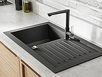 Adore Black/Chrome - standing sink mixer