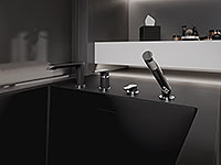 Adore Black/Chrome - Į vonios kraštą montuojamas vonios maišytuvas