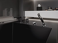 Adore Black/Chrome - multiple-hole bath mixer