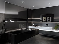 Adore Black/Chrome - Į vonios kraštą montuojamas vonios maišytuvas