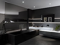 Adore Black/Chrome - baterie incastrata lavoar