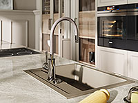 Mezzo II - Single kitchen sink 58x48 cm, sandy