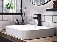 Algeo Black - Standing washbasin mixer