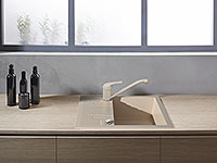 Mezzo II - Single kitchen sink 58x48 cm, sandy