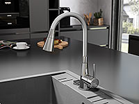 Mezzo II - Single kitchen sink 58x48 cm, grey