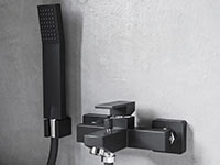 Zicco Black - Wall-mounted bath mixer