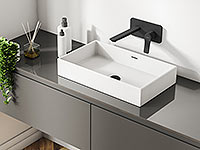 Stratos Black - built-in washbasin mixer