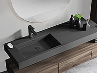 Stratos Black - standing washbasin mixer