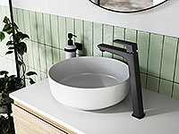 VITTO VERDELINE - standing counter washbasin mixer, black