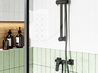 VITTO VERDELINE - wall-mounted shower mixer, black