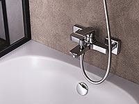 VITTO VERDELINE - wall-mounted bath mixer, chrome