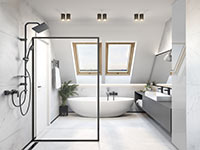 Squerto Lux Black - Rainfall with shower set